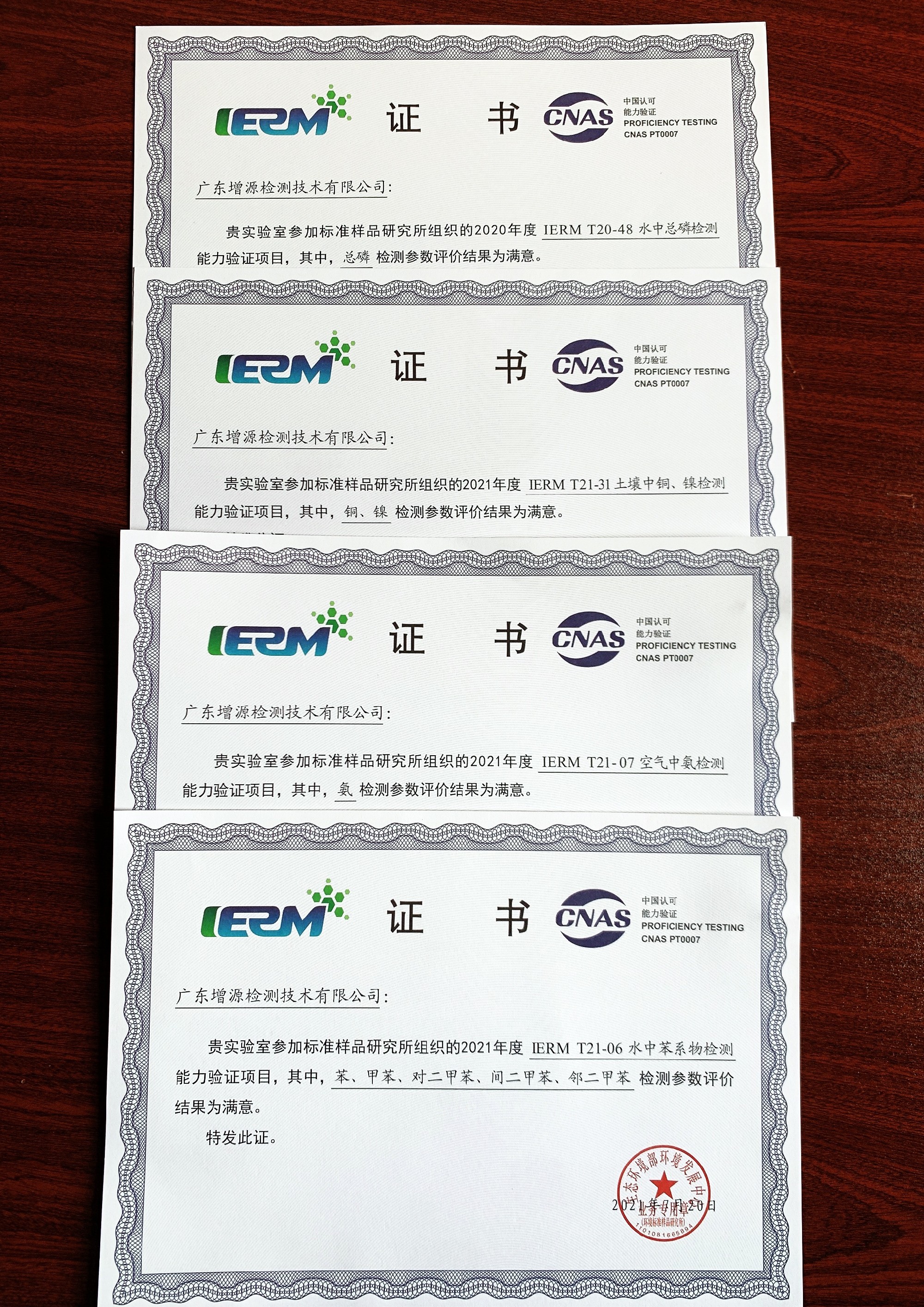 增源檢測：扎實檢測技術，順利通過能力驗證
